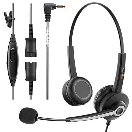 QD for mobile- corded noise cancelling headset, best earbuds, best headsets for work
