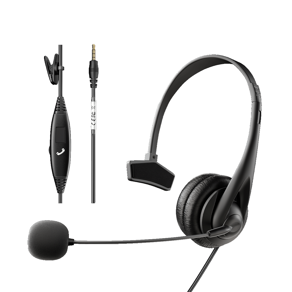 h311 mono 3.5mm , headset for PC