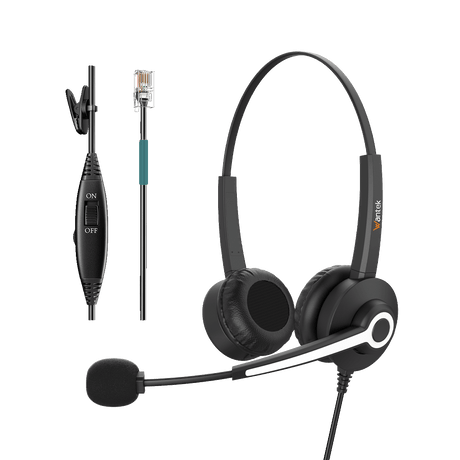 headset for corded phones, corded noise cancelling headset,  best headset for meetings, best call center headphones