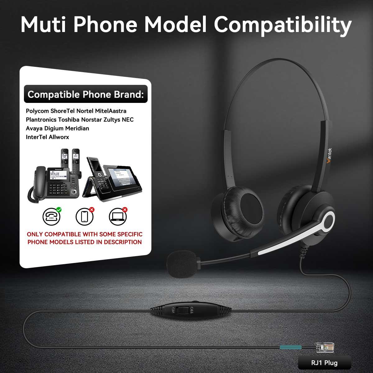 headset for corded phones