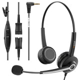 Wantek® h682 dual 2.5mm headset with QD for mobile - iwantekWantek® h682 dual 2.5mm headset with QD for mobile