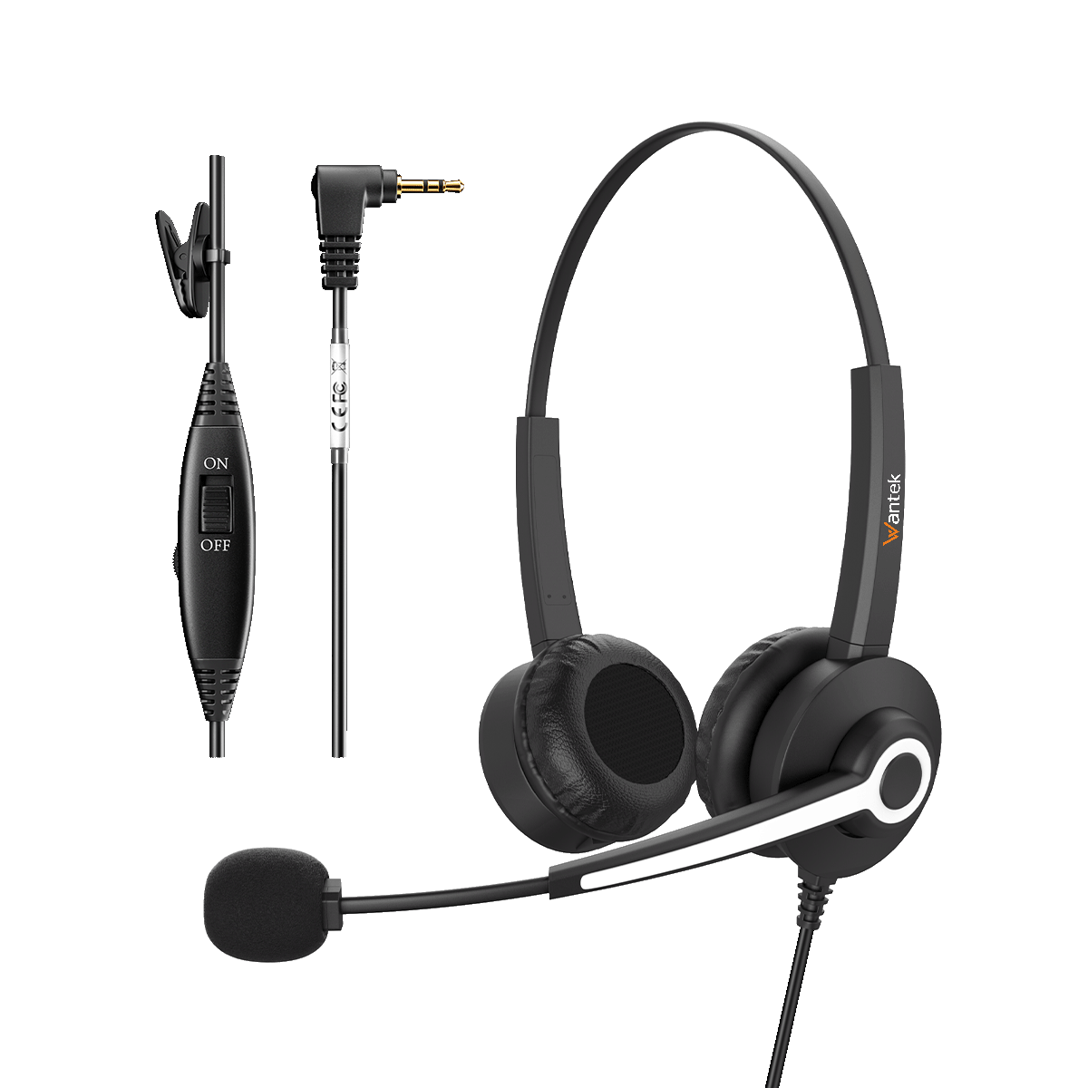 Phone Headsets - corded noise-cancelling headset