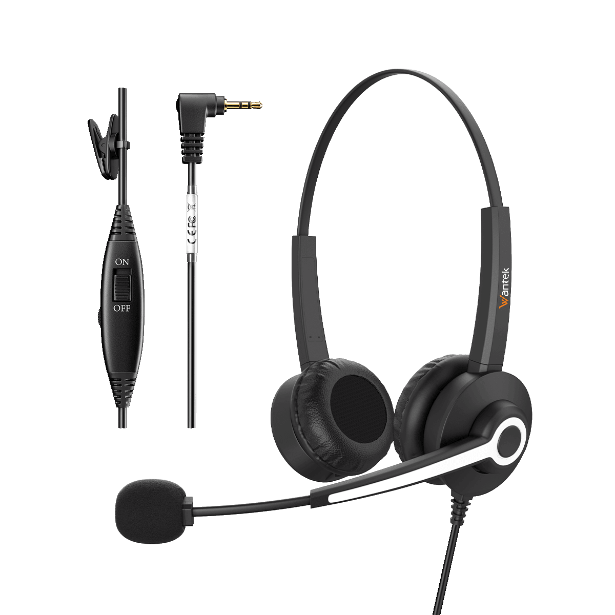 Phone Headsets - corded noise-cancelling headset