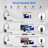 Wantek® h600 3 in 1 USB headset for phone