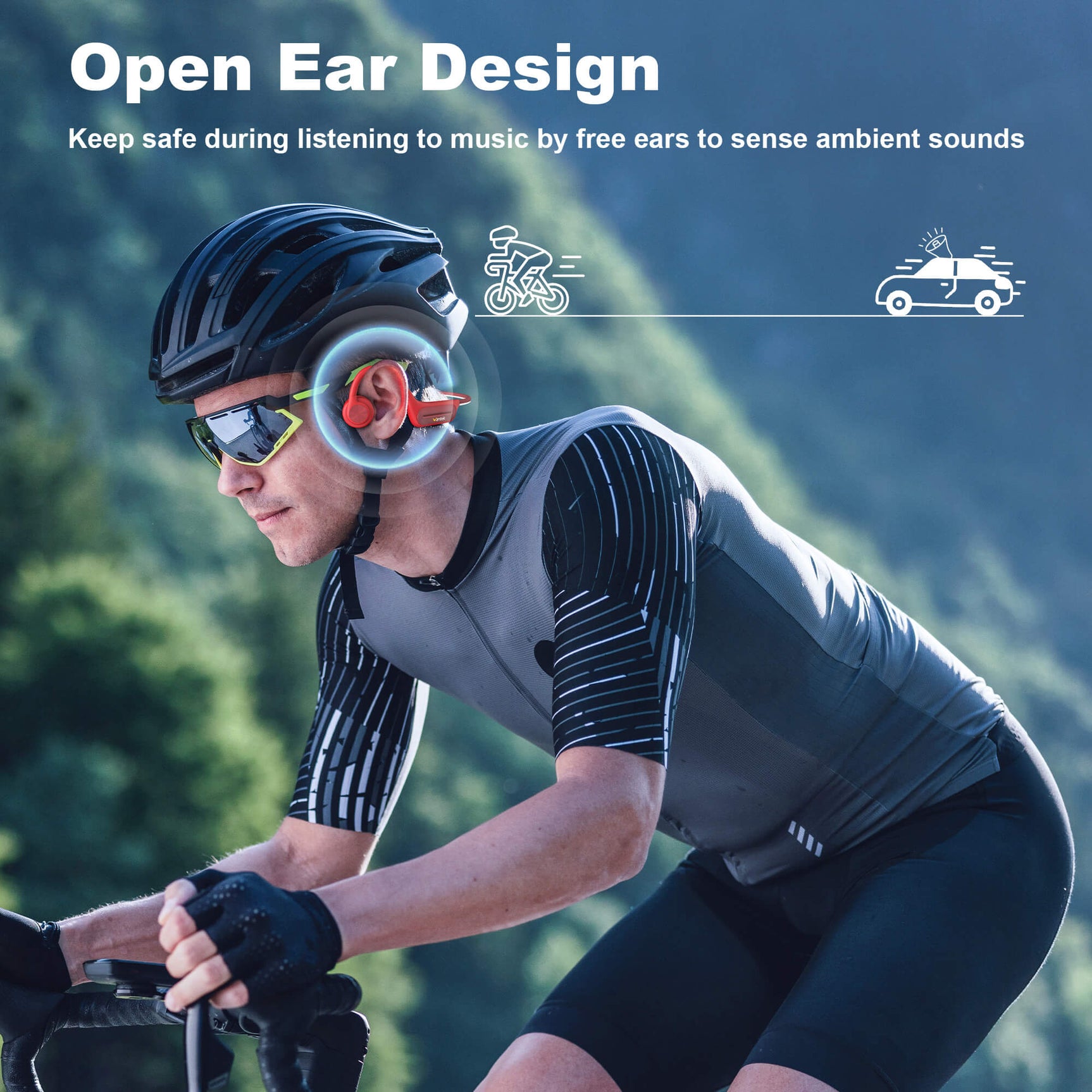 Wantek® BC3 Pro-Bone Conduction Headphone with IP68 Water Proof