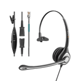 Wantek® h600 RJ9【RJ1】 wired headset with QD for call center