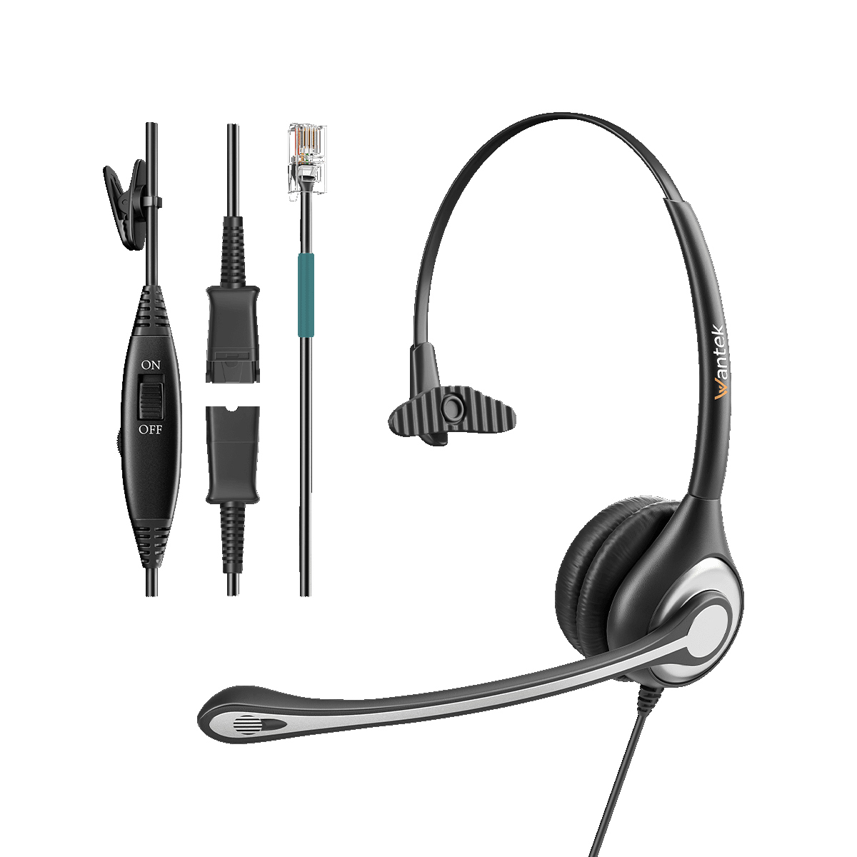 wired headset with QD for call center