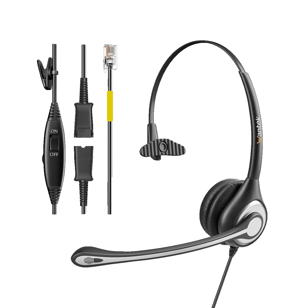 wired headset with QD for call center