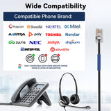 Wantek® h602 RJ9【RJ2】 headset for landline phones