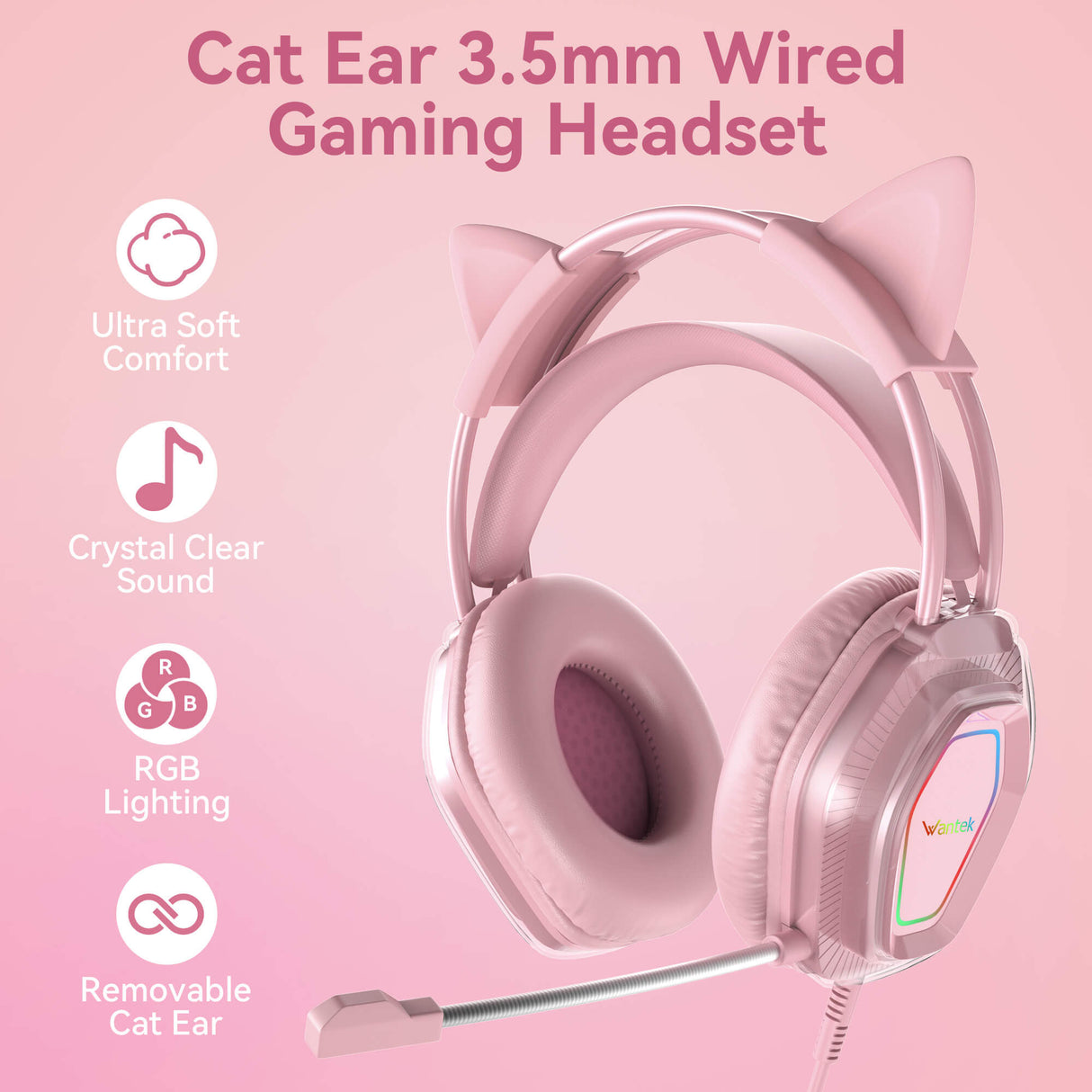 Gaming Headphones with Cat Ears Models