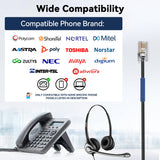 Wantek® h602 RJ9【RJ2】 headset for landline phones - iwantekWantek® h602 RJ9【RJ2】 headset for landline phones